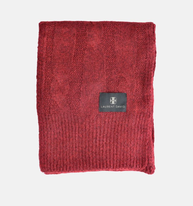 Laurent David Bordeaux Effen Sjaal voor dames (382893)