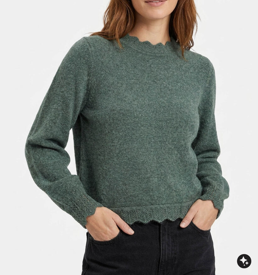 Vila Nikolina Pull en Vert fonc&eacute; pour femmes (378461)