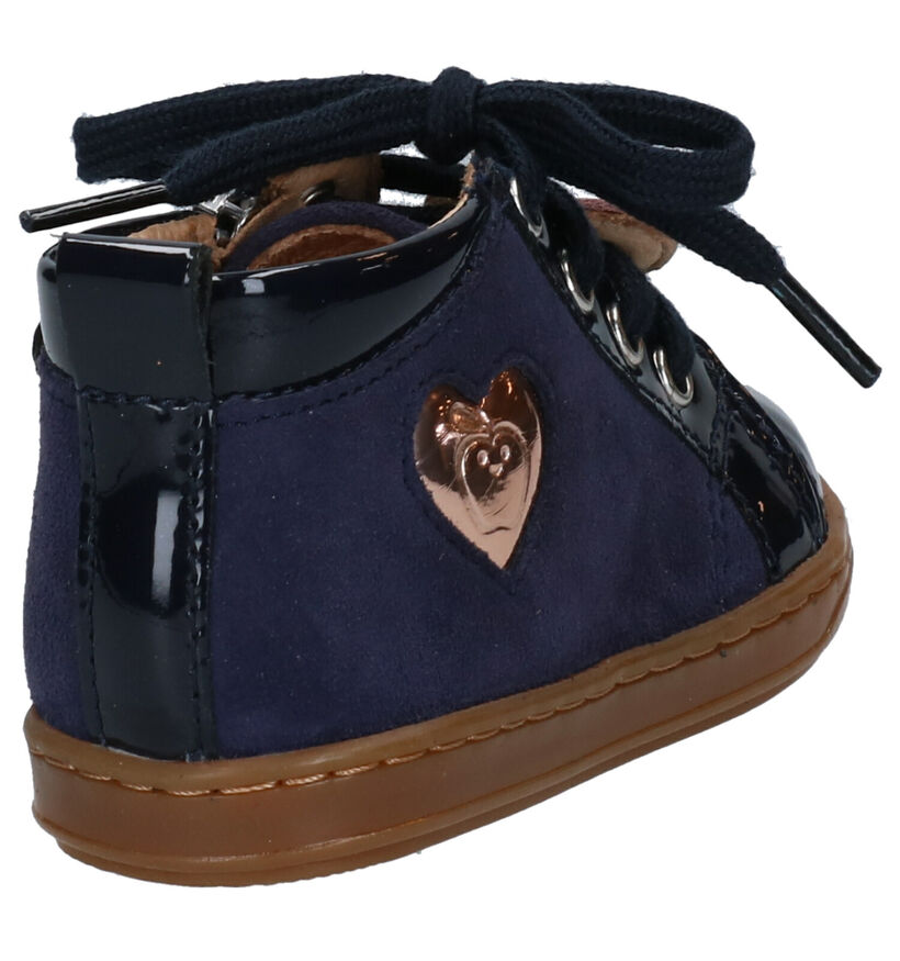 Shoo Pom Bouba Heart Blauwe Bottines voor meisjes (314054) - geschikt voor steunzolen