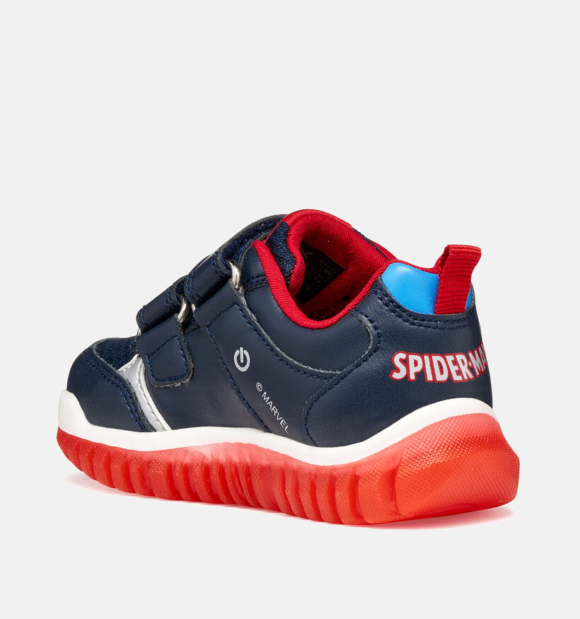 Geox Lightyloo Donkerblauwe/Rode Spiderman Sneakers voor jongens (370128)