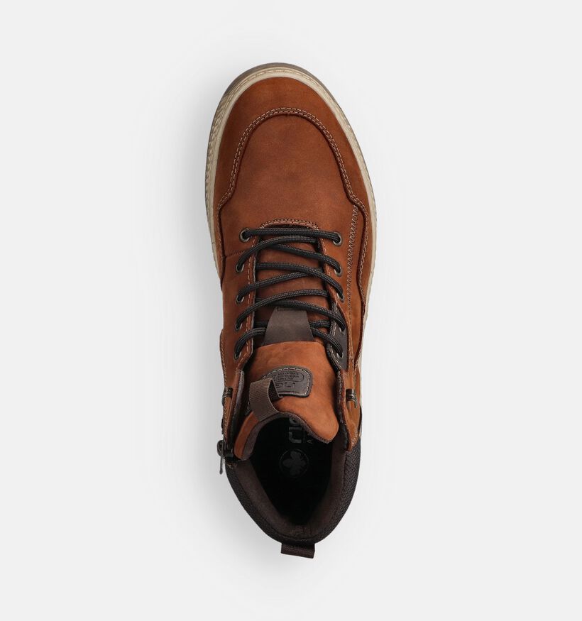 Rieker Cognac Hoge Sneakers voor heren (363506) - geschikt voor steunzolen