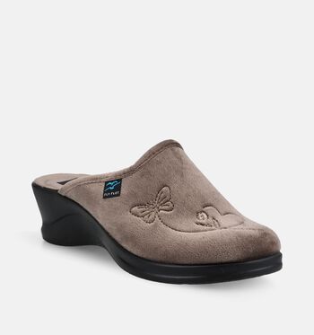 Fly Flot Pantoufles Taupe