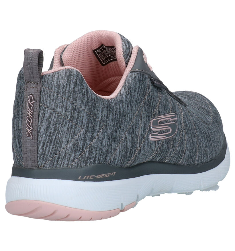 Skechers Flex Appeal 3.0 Grijze Sneakers in stof (279353)