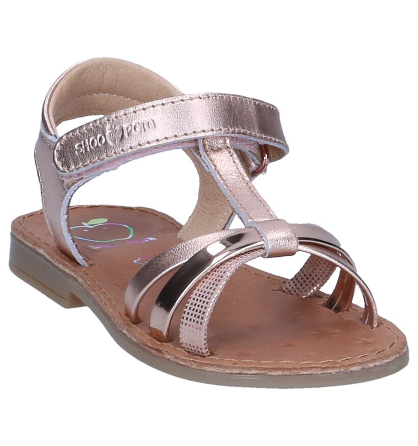 Rose Golden Sandalen Shoo Pom in leer (242887)