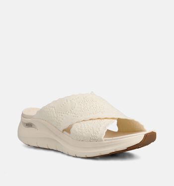 Skechers Arch Fit Nu-pieds Blanc