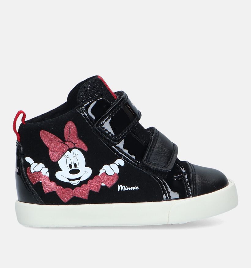 Geox Kilwi Chaussures avec velcro Minnie Mouse en Noir pour filles (330110) - pour semelles orthopédiques