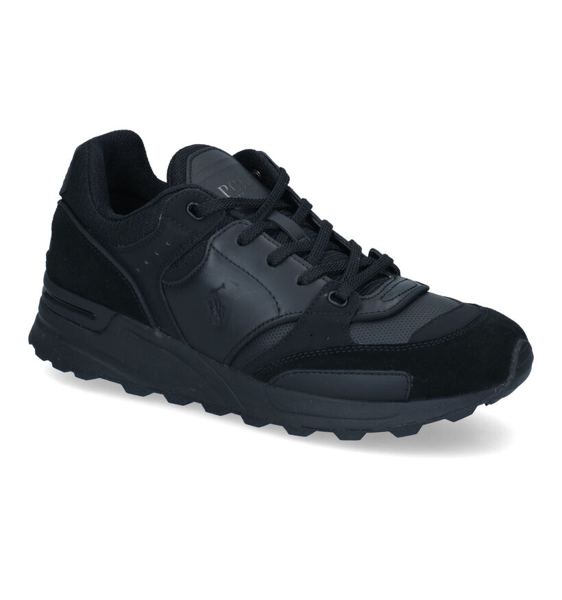 Polo Ralph Lauren Trackstr 200 Baskets en Noir pour hommes (313112) - pour semelles orthopédiques