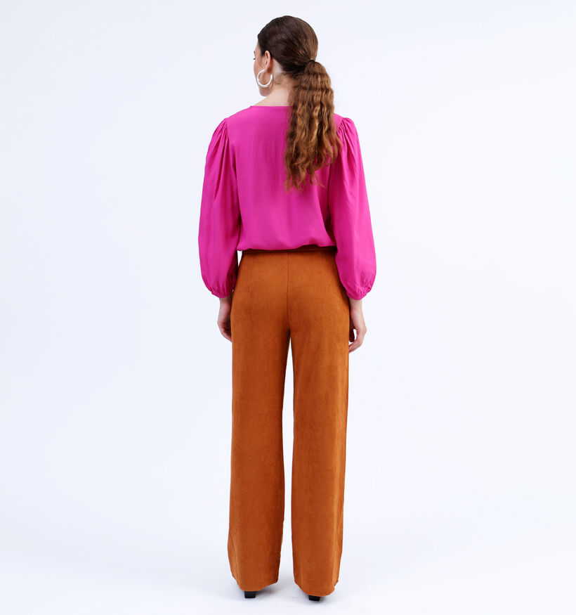 Vila Sudas Pantalon large en Cognac pour femmes (328859)