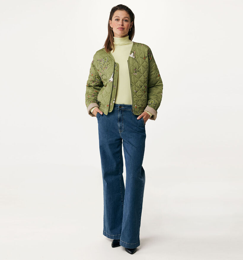 Mexx Kaki Boxy quilted Vest voor dames (348272)