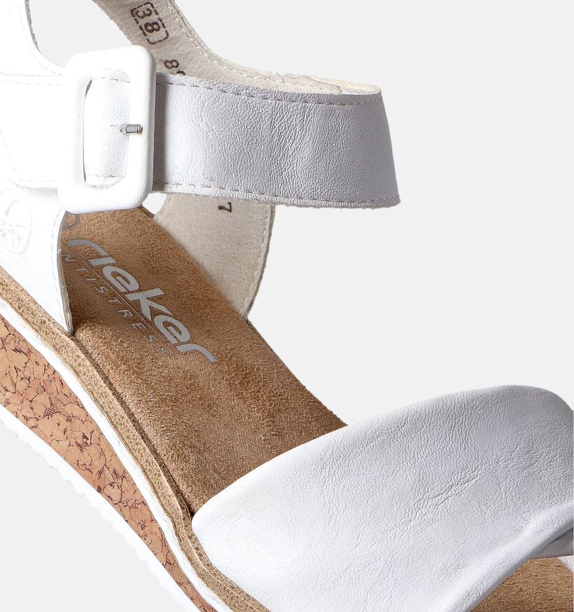 Rieker Witte Sandalen met Sleehak voor dames (354934)