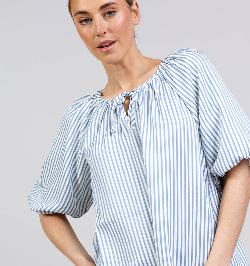 Desires Pansy Blauwe Jurk met Pofmouwen voor dames (374248)