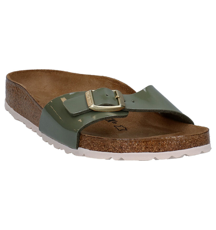 Birkenstock Madrid Nu-pieds en Rouge en simili cuir (322644)