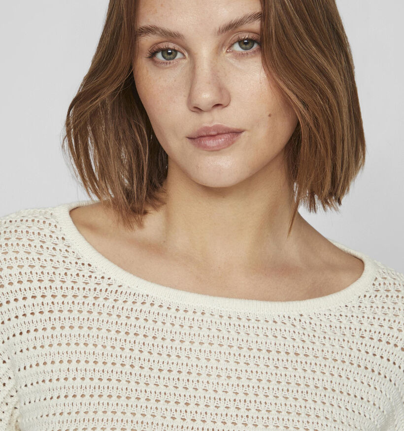 Vila Bellisina Pull en Écru pour femmes (335475)