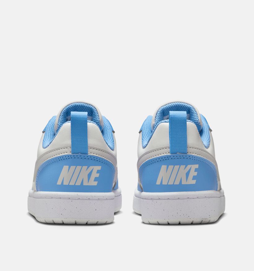 Nike Court Borough Low 2 Sneakers Wit-Blauw voor jongens, meisjes (357365) - geschikt voor steunzolen
