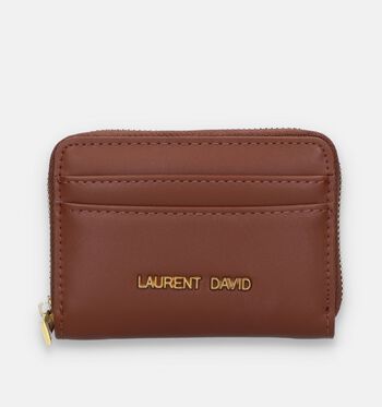 Laurent David Portemonnees Zwart/Cognac