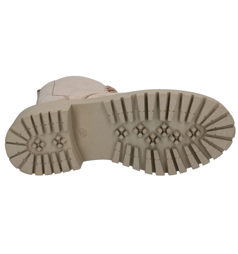 Poelman Klara Beige Laarzen in nubuck (300332)