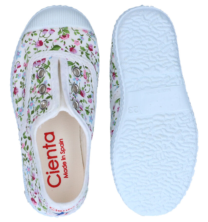 Cienta Witte Slip-on sneakers voor meisjes (348702) - geschikt voor steunzolen