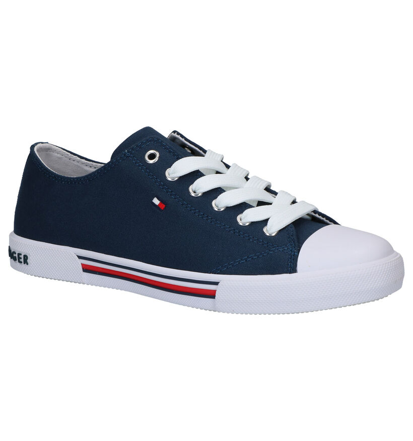 Tommy Hilfiger Blauwe Sneakers in stof (266555)