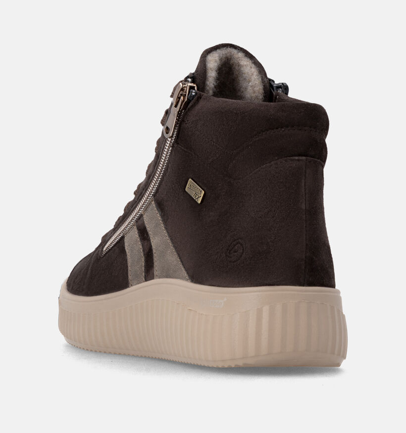 Remonte Donkerbruine Hoge Sneakers voor dames (379866) - geschikt voor steunzolen