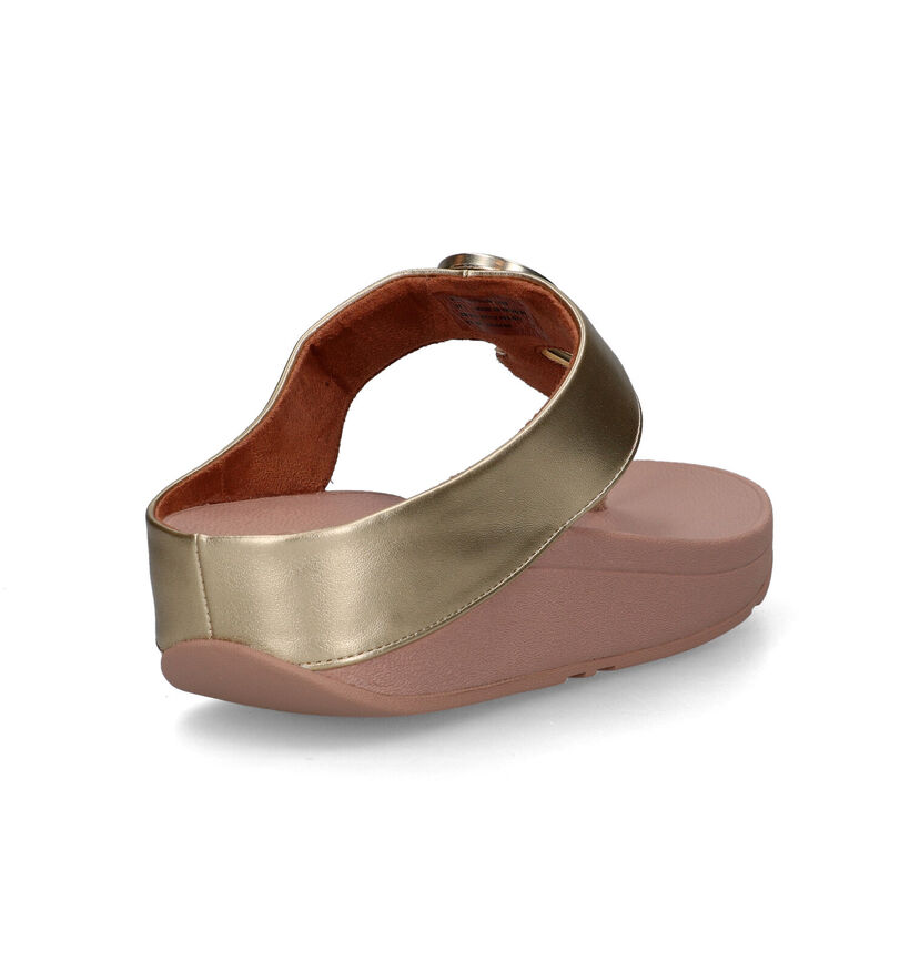 FitFlop Halo Metallic-Trim Gouden Teenslippers voor dames (320478)