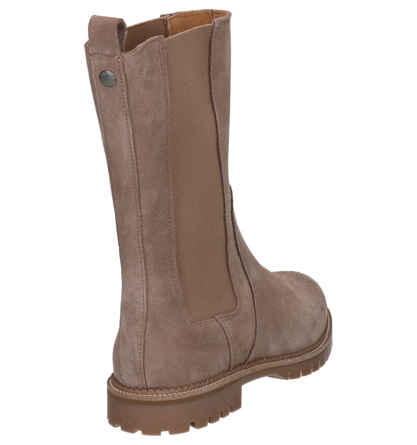 Tango Bee Taupe Chelsea Boots in daim (293970)