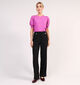 Vila Clua Wide Button Pants Zwarte Broek voor dames (361333)