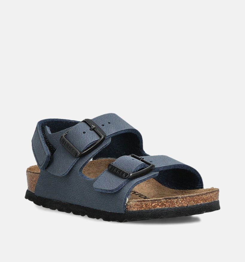 Birkenstock Milano Sandales en Bleu foncé pour garçons (367311)