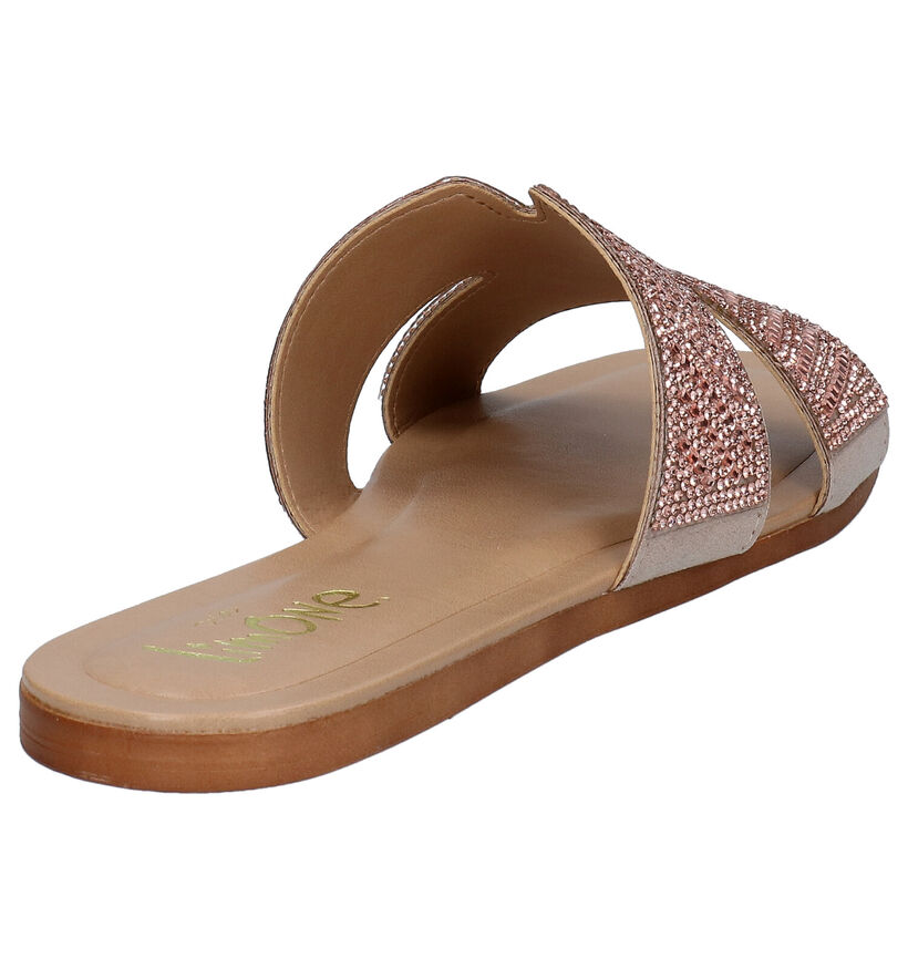 Via Limone Roze Slippers in kunstleer (274088)