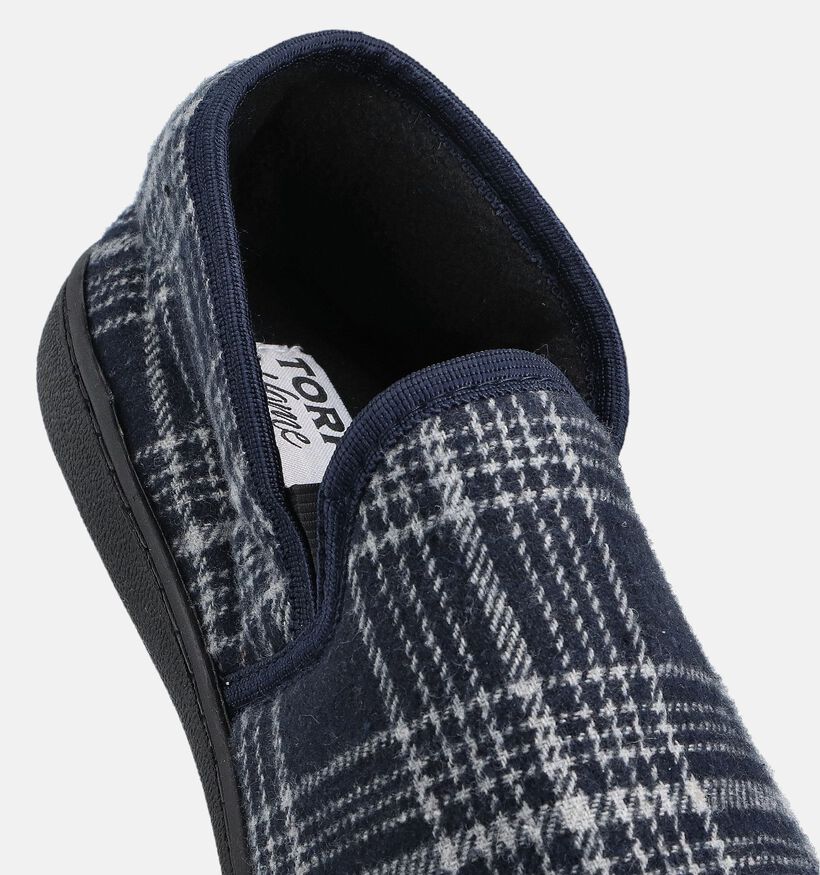 Torfs Home Blauwe Geruite Pantoffels voor heren (365851)