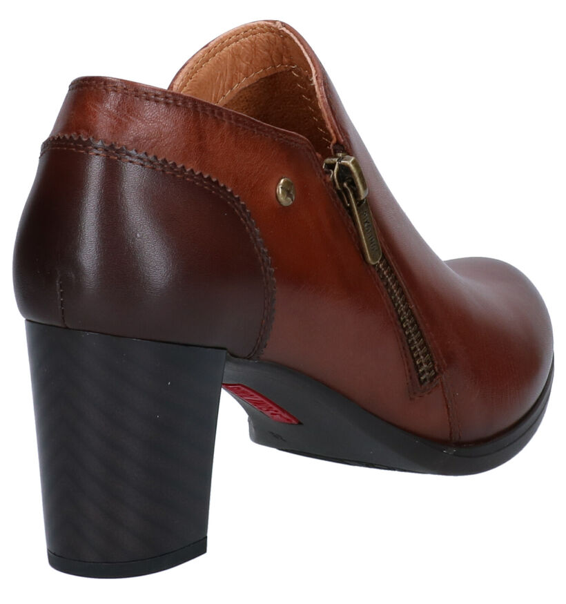 Pikolinos Cognac Enkelpumps in leer (283629)