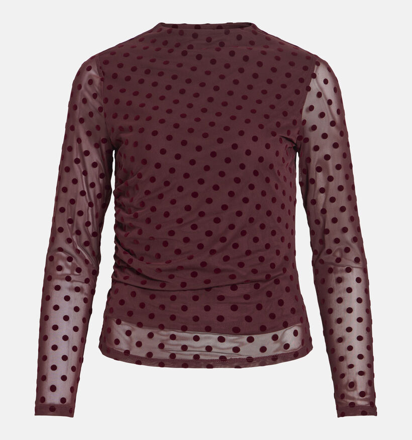 Vila Rikke Bordeaux T-shirt met Lange Mouwen voor dames (378458)
