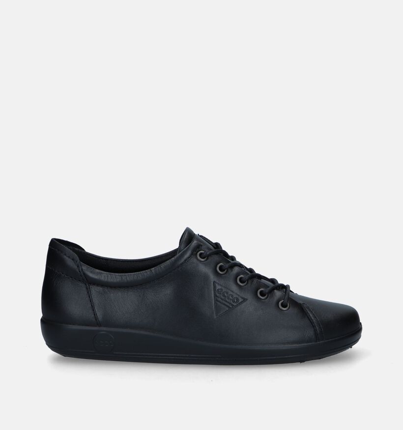 Ecco Soft 2.0 Chaussures à Lacets en Noir pour femmes (270019) - pour semelles orthopédiques
