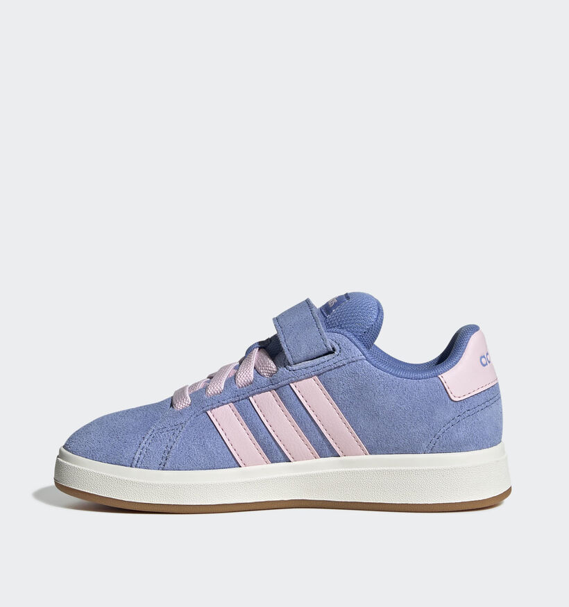 adidas Grand Court 00s Blauwe/Roze Sneakers adidas Grand Court 00s Blauwe/Roze Sneakers voor meisjes (365401) - geschikt voor steunzolen