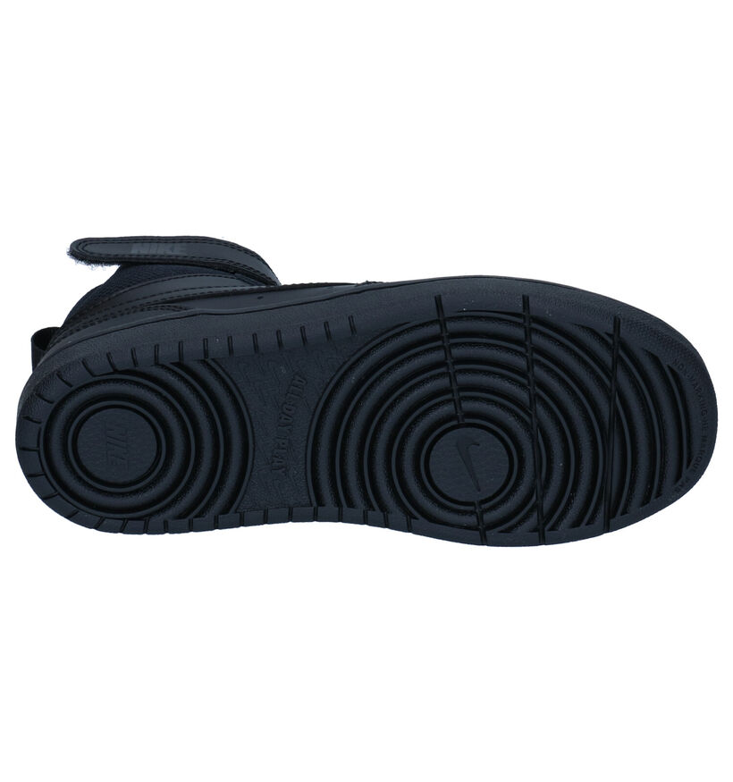 Nike Court Borough Baskets en Noir en cuir (293612)