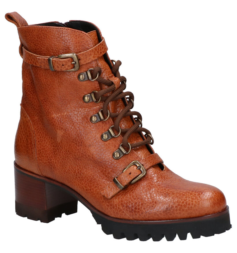 Zinda Bottillons à talons en Noir en cuir (261175)