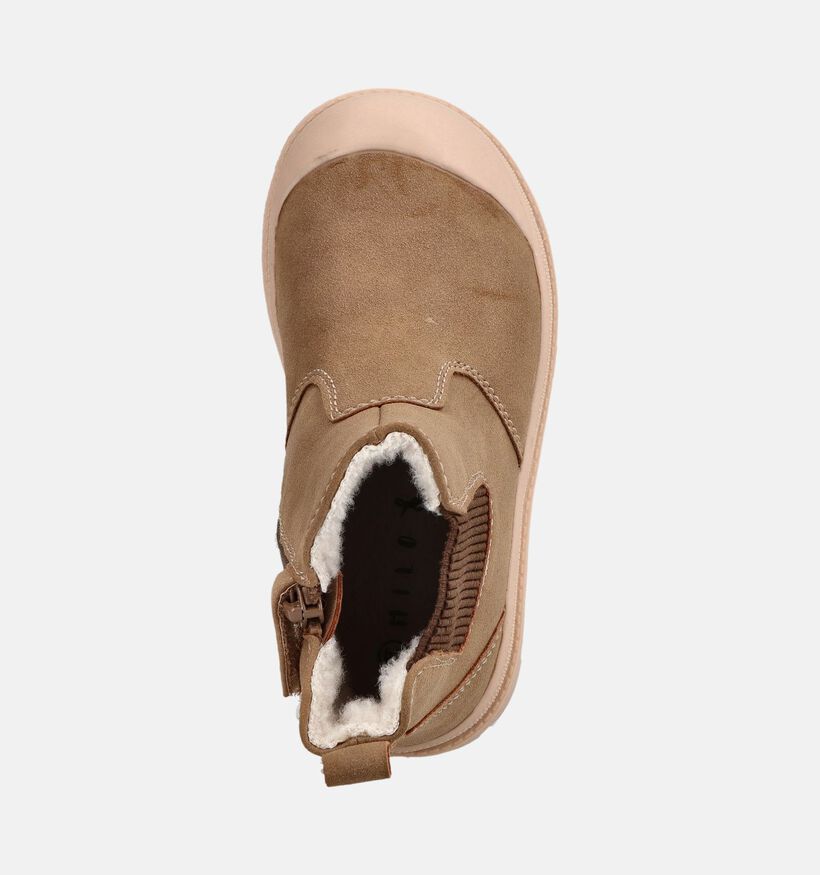 Milo & Mila Bottines Chelsea en Marron pour gar&ccedil;ons (379234)