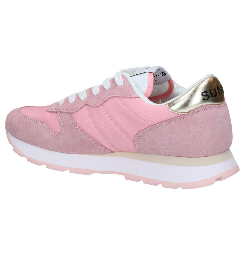 Sun 68 Ally Solid Nylon Fuchsia Sneakers in nubuck (304668)