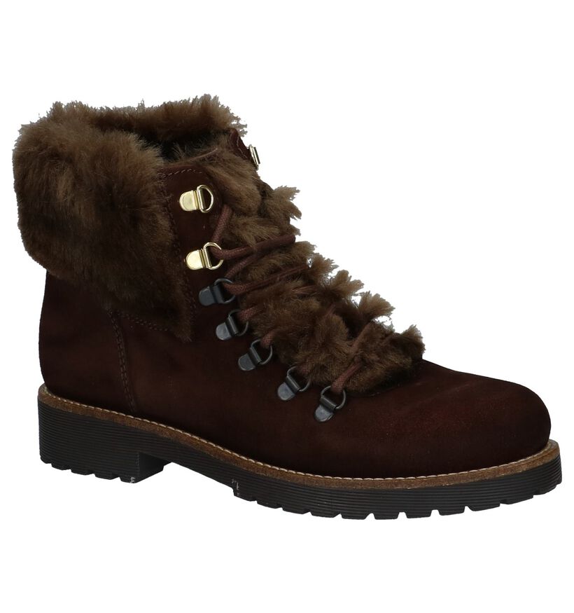 Donkerbruine Boots Scapa in leer (227387)