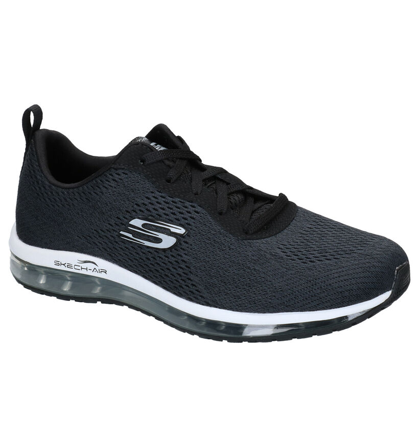 Skechers Memory Foam Zwarte Lage Sneakers in stof (272774)