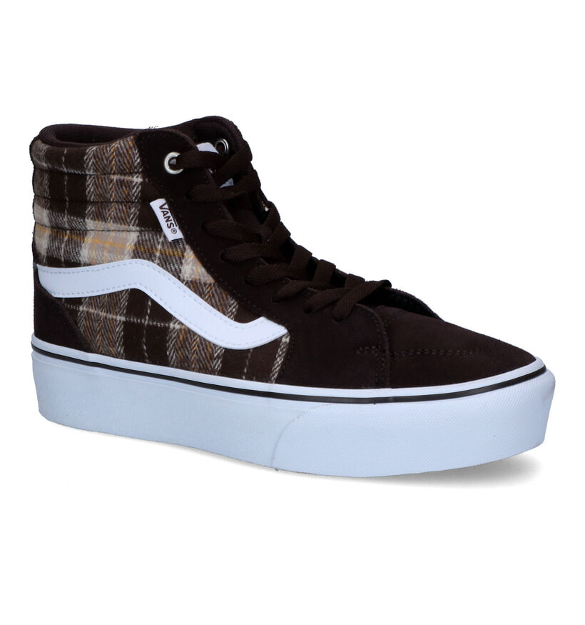 Vans Filmore Hi Platform Baskets Hautes en Marron pour femmes (312590)