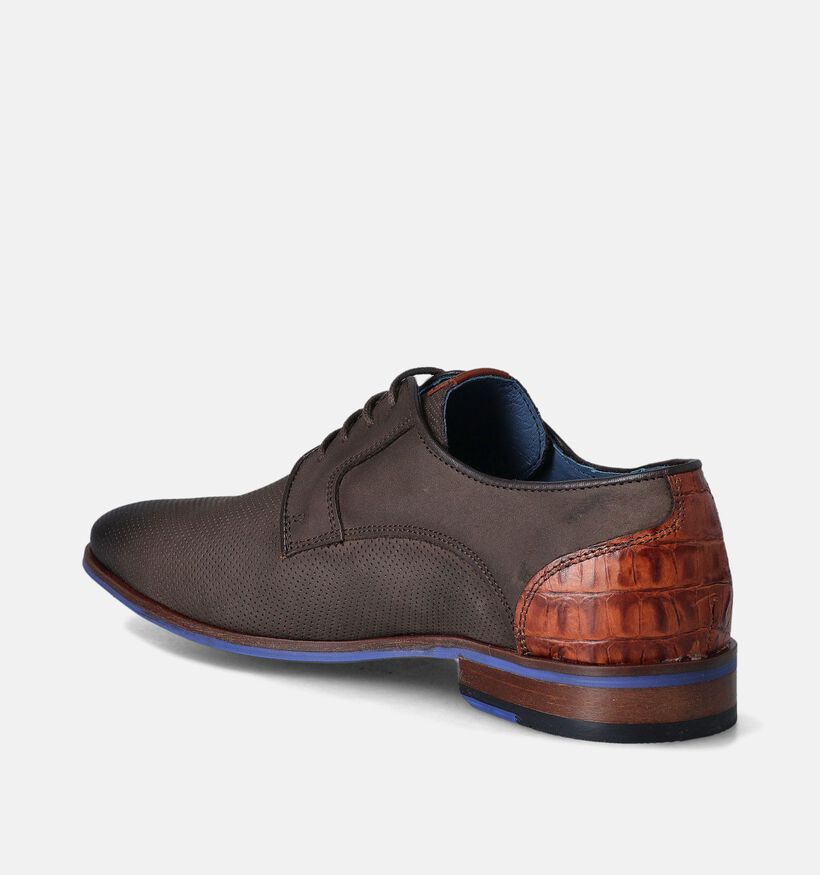 Berkelmans Chaussures classiques en Brun foncé pour hommes (357854) - pour semelles orthopédiques