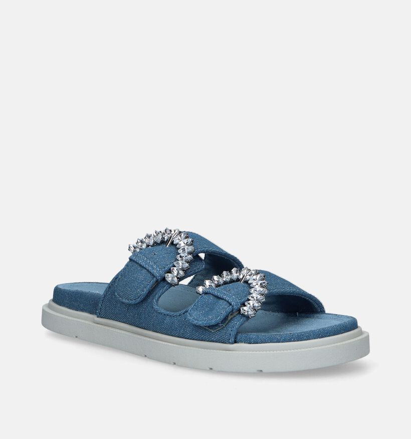 Signatur Raffia Sea Nu-pieds en Bleu pour femmes (342073)