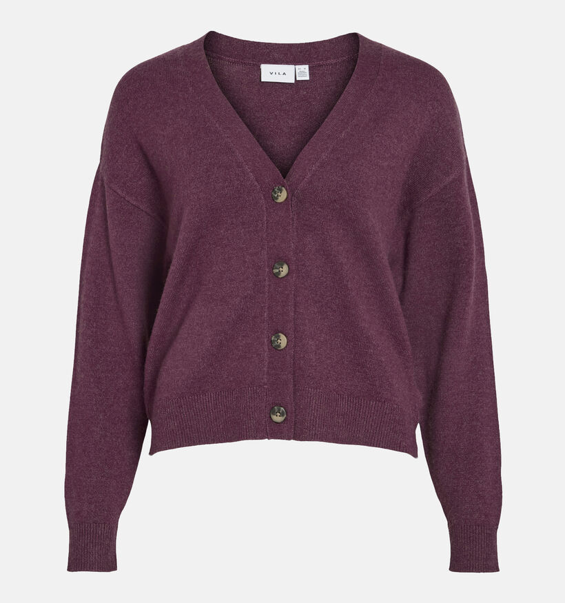 Vila Viril Knit Gilet en Bordeaux pour femmes (361328)