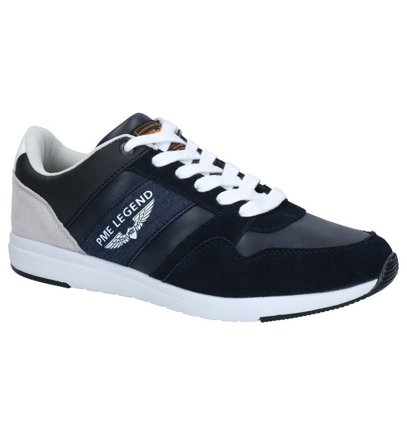 PME Legend Chaussures à lacets en Bleu foncé en cuir (267863)