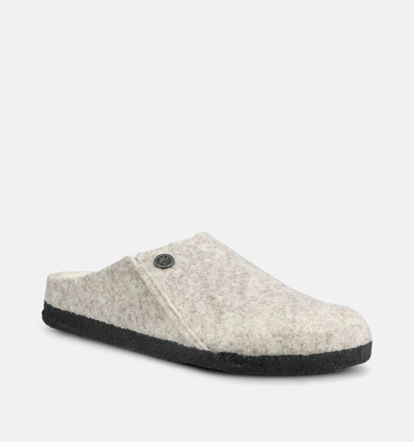 Birkenstock Zermatt Shearling Felt Beige Pantoffels voor dames (376067)