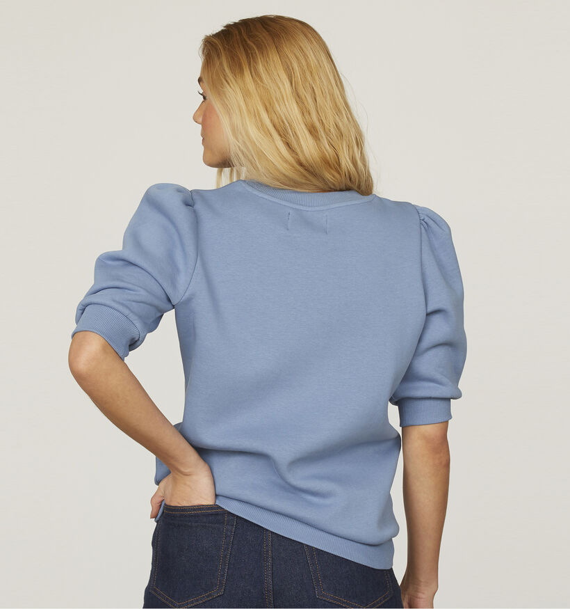 SISTERS POINT N.Peva Pull avec manches bouffantes en Bleu pour femmes (349332)