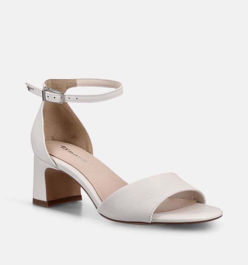 Tamaris Sandales &agrave; talons en Blanc pour femmes (371768)