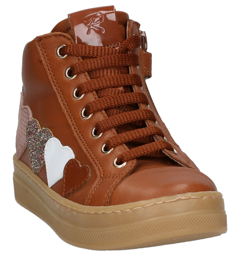 Romagnoli Chaussures hautes en Cognac en cuir (259621)