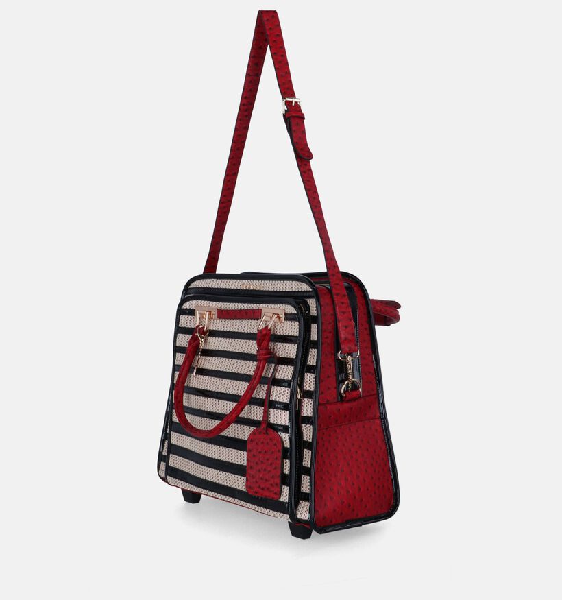 Olivia Lauren Stripes Sac à roulettes en Rouge pour femmes (349652)