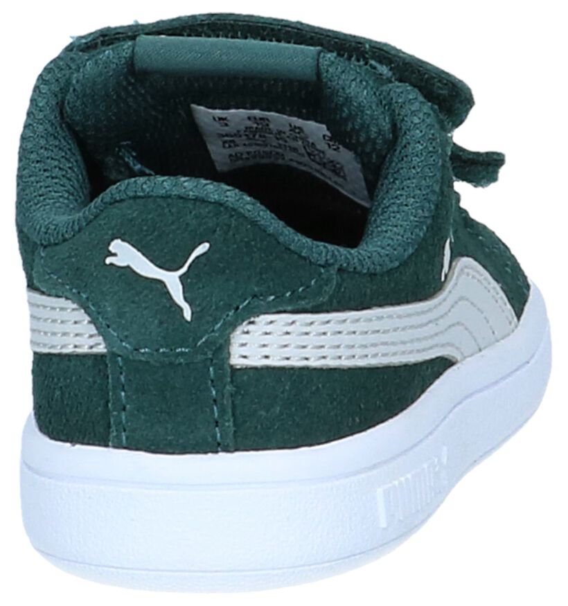 Puma Smash Blauwe Sneakers in leer (288262)